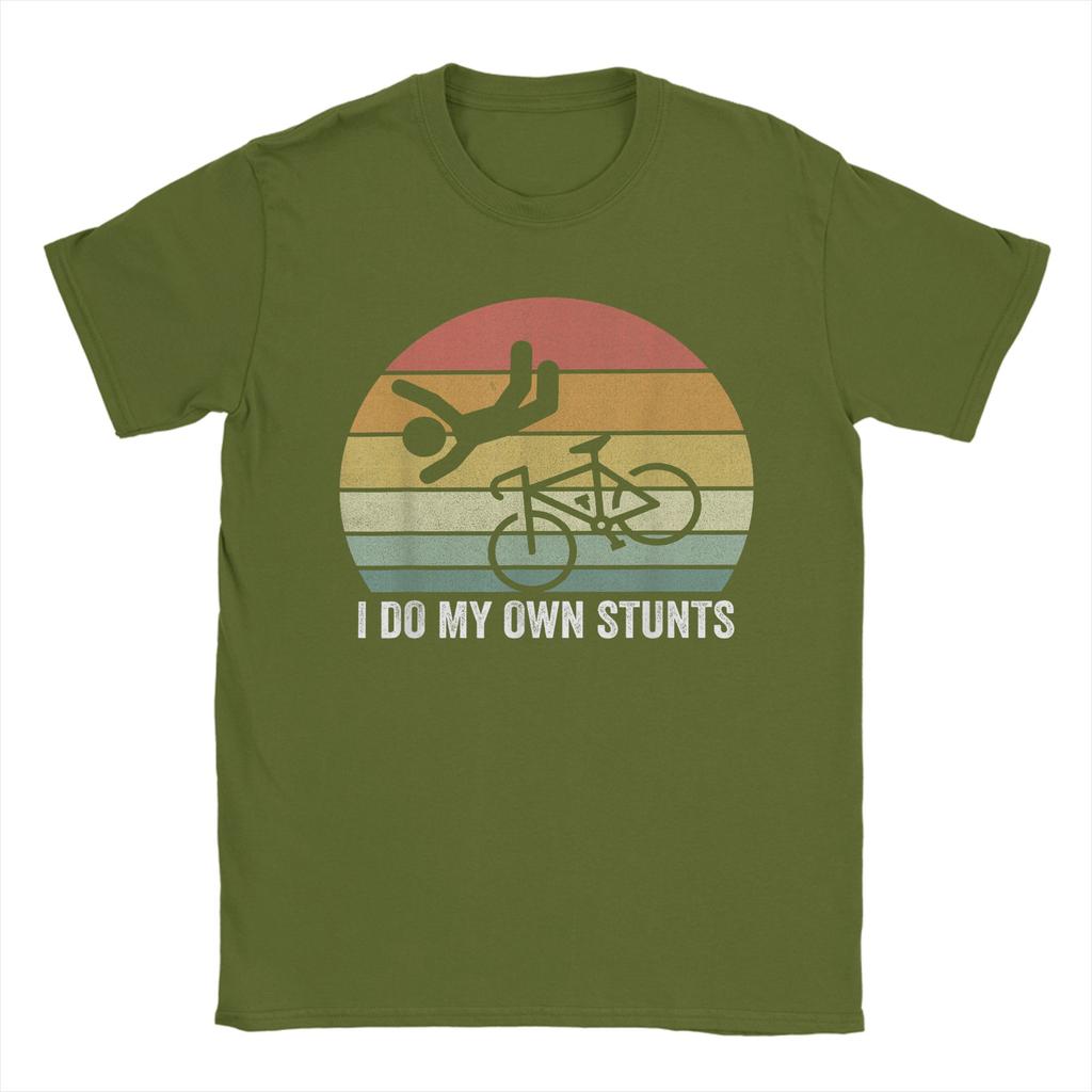 Retro I Do My Own Stunts Shirt Bike Lovers T-Shirt Fashion T Shirts Short Sleeve Y2K Fun Tshirt Summer O-Neck Oversized Clothing