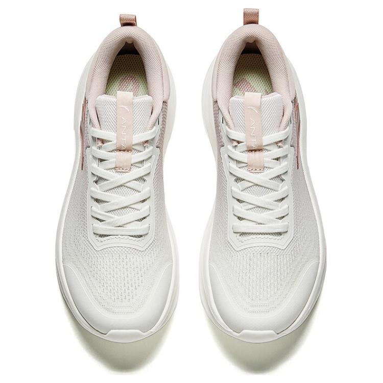 Anta Thick Sole Comfortable Non-Slip Wear-Resistant Low-Top Casual Running Shoes Women sneaker White Gray 122437761R-3