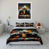High-Speed Race Car Artwork Print Soft Comfortable Duvet Cover Bedding Set Included 1*Duvet Cover  2*Pillowcases Luxury Gif