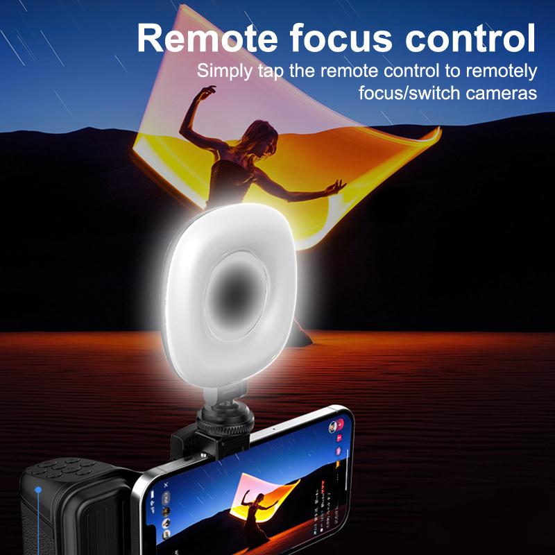 Phone Camera Grip Handle Holder With Light Wireless Smartphone Handle With Shutter Phone Filming Selfie Video Vlog Accessories