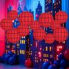 Spider Web Paper Lantern Hanging Red Spider Web Round Lantern Decoration for Halloween Home Party Decor