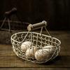 Storage Basket Iron Storing Food Photography Props Snack Fruit Plate Bread Basket for Kitchen Organizer Fruit Bread Outdoor