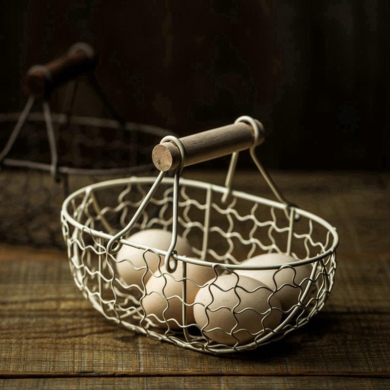Storage Basket Iron Storing Food Photography Props Snack Fruit Plate Bread Basket for Kitchen Organizer Fruit Bread Outdoor