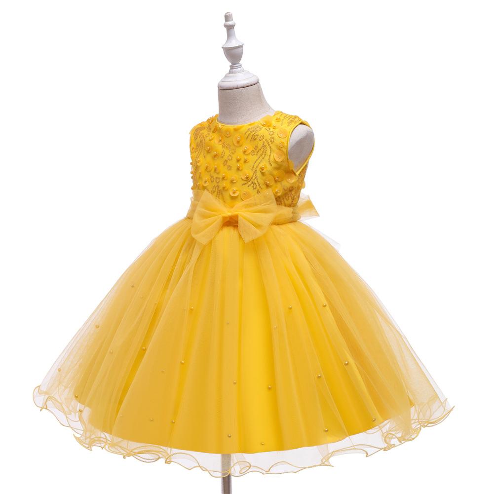 Sukienka dziecięca spódnica do kolan bez rękawów księżniczka bufiasta sukienka dla dziewczęcej spódnicy z wybiegu