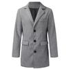 European Size: Upgraded British Style Men's Mid-Length Wool Coat for Autumn/Winter