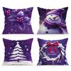 Home Decor Christmas-Themed Pillows With Snowy Patterns Pattern Cushion Cover Suitable For Sofa Bedroom Car Pillow Cover