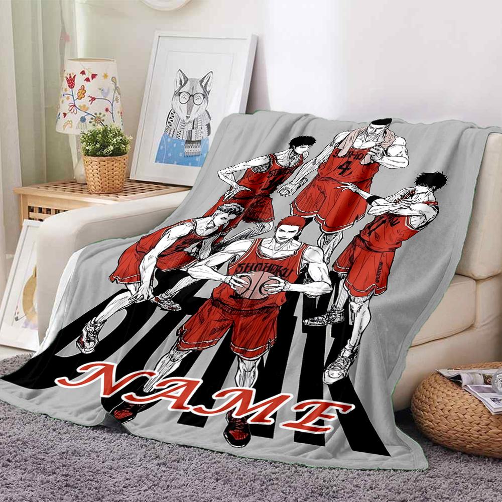 Custom 1pc Basketball Team Spirit Blanket, Soft And Comfortable Blanket, Casual Warm, Camping Travel Blanket, Birthday Gift Q912166
