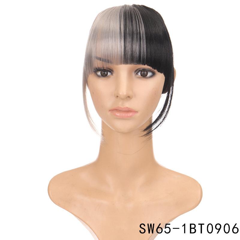 Women's Natural Replacement of Air Bangs, Covering the Hairline, Double Sideburns, and Bangs Wig Pieces