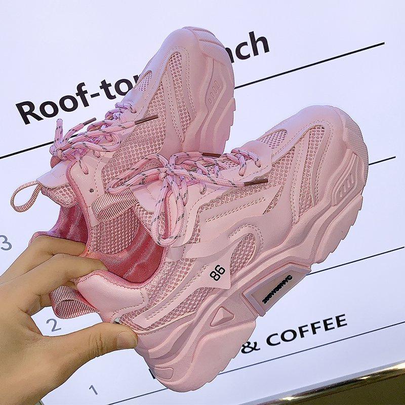 Zapatillas Amarillas para Mujer Zapatos Deportivos de Plataforma para Mujer Zapatillas de Deporte Suela Gruesa Zapatillas Chunky Blancas Mujer Zapatos para Caminar al Aire Libre