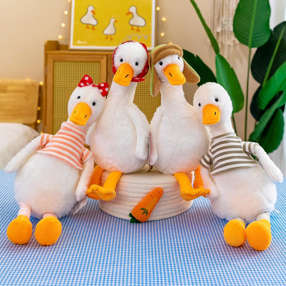 Plush Stuffed Toys Cartoon Goose Doll Early Educational Development Toy