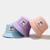 New Small Fresh Cute Bucket Hat Literary and Retro Labeling Basin Hat Spring and Summer Casual Sun Hat Tide