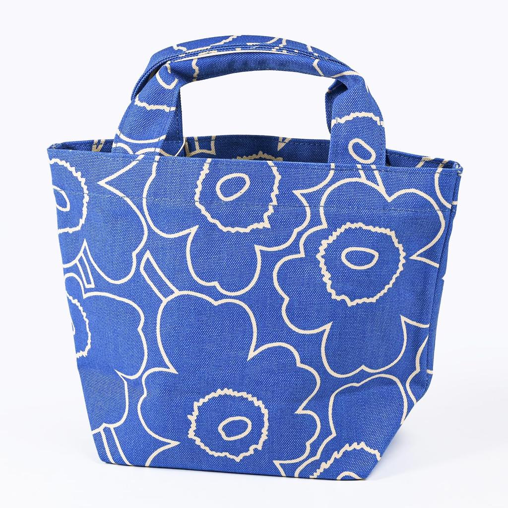 Marimekko MONO MINI PIRTO Unikko Tote Bag, Women's, Blue, 94152 094152 580, Scandinavian Design [Parallel Import]