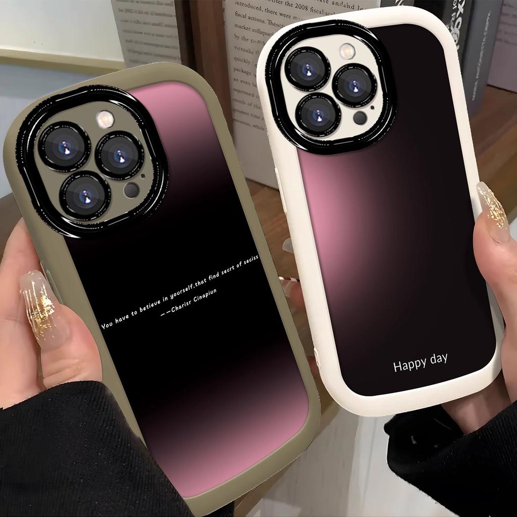 Applicable To Apple 16promax Mobile Phone Case Silicone Puff Shell 15pm High End Sense Gradient Painted IPhone14