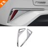 For Toyota CHR C-HR 2016- Chrome Carbon Look Trim Car Front Rear Foglight Lamp Sticker Cover Decor Protector