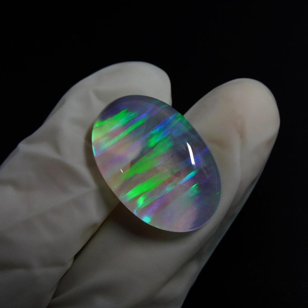 Lab-Created Opal Loose Gemstone 21.05 ct Multi Color Oval Cut Boulder October Birthday Birthstone