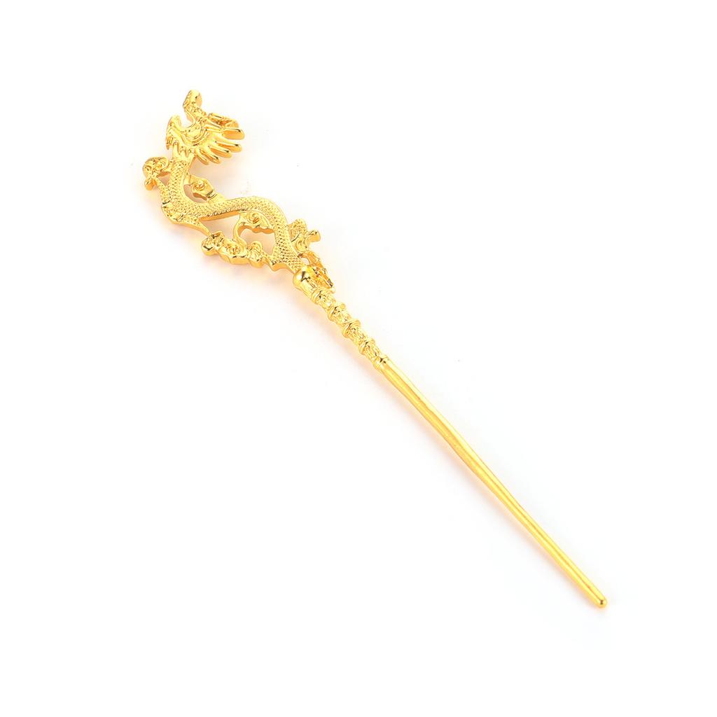 Antique hair accessories new hair fork high-end Hanfu accessories high-end jewelry hollow dragon geometric auspicious cloud hairpin