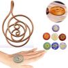 Verstellbarer Kupfer Handflächenring Reiki Spirale Handringe Für Meditation Energieheilung Mit Stein Für Kristallarbeit, Chakra-Ausgleich
