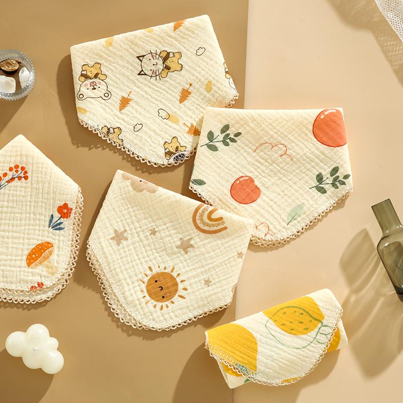 Baby Cotton Bib & Scarf Set - Infant Triangle Design