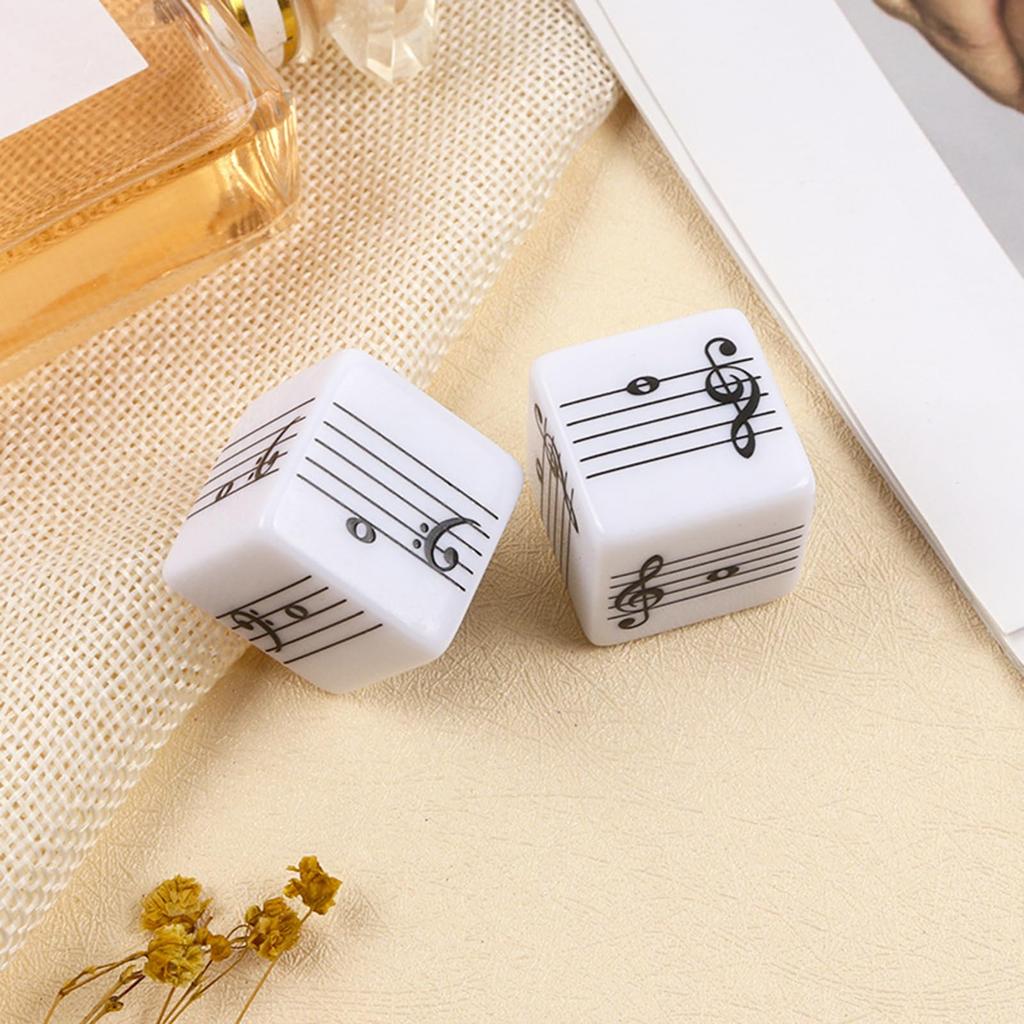 2-Piece Creative Staff Dice Toy: Improve your child's musical literacy through playful activities using this safe music dice toy.
