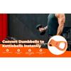 Comfortable Kettlebell Grip, Adjustable Clamps Handle Dumbbells to Kettlebells Conversion Travel