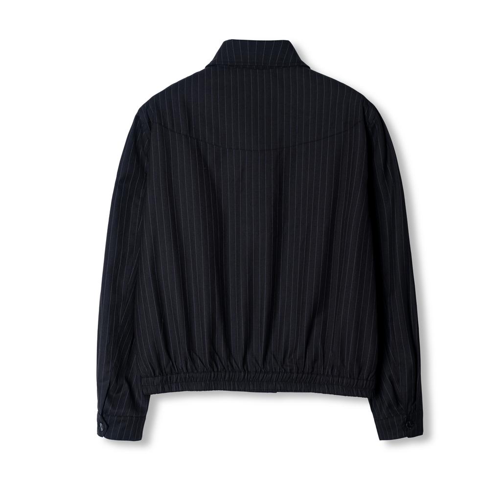 Connect Kinloch Pinstripe Crop Bomber [Navy]