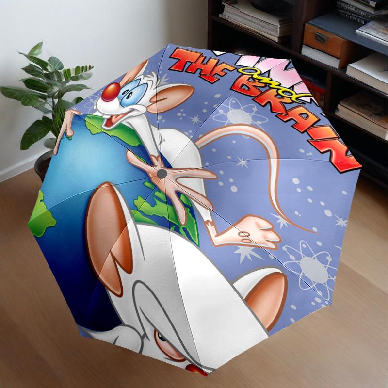 Pinky Brain Adventure Umbrella 8-Frame for Travel, Camping, Casual Lightweight Portable Umbrella, Essential for Every Family Holidays Gift