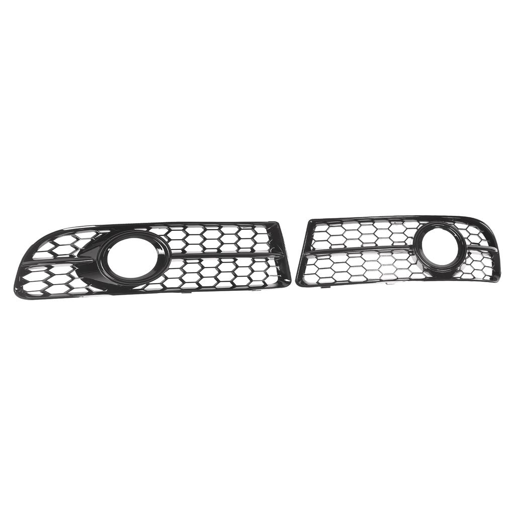 1 Pair Front Fog Lamp Grille Bezel 8E0807681F Glossy Black Fog Light Cover Replacement for A4 B7