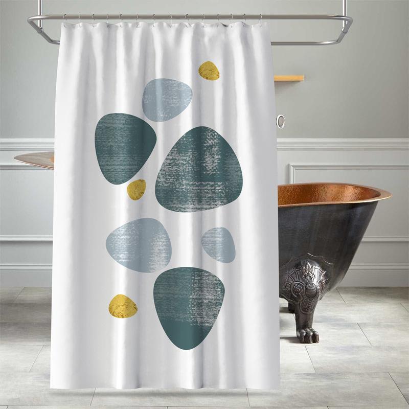 Bathroom Thickened Waterproof Curtain Mildew Proof Shower Curtain Shower Partition Curtain Shower Curtain Bathroom Curtain Free Perforation