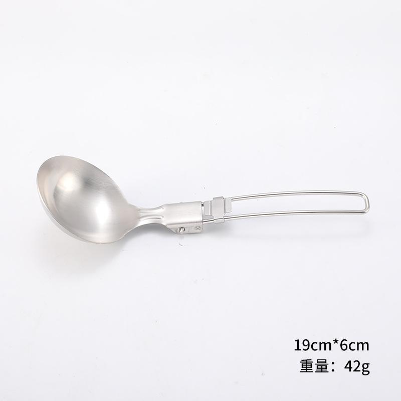 Практичная-Кухня На открытом воздухе Кемпинг Суповая ложка Альпинизм Турист Портативный котелок Суповая ложка Портативная складная суповая ложка