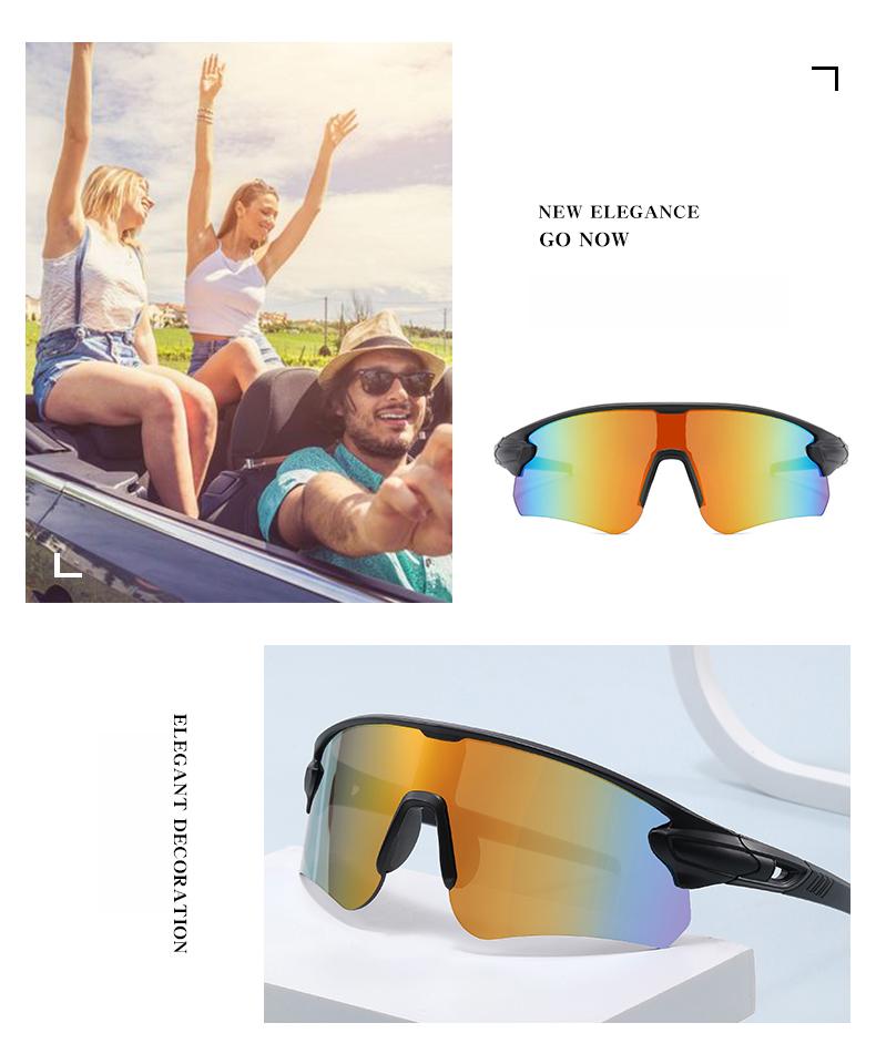 4pcs Fashion Oversized Outdoor Sunglasses New Women Large Frame Design Goggles Simple Style Cycling Sports Goggles Unisex