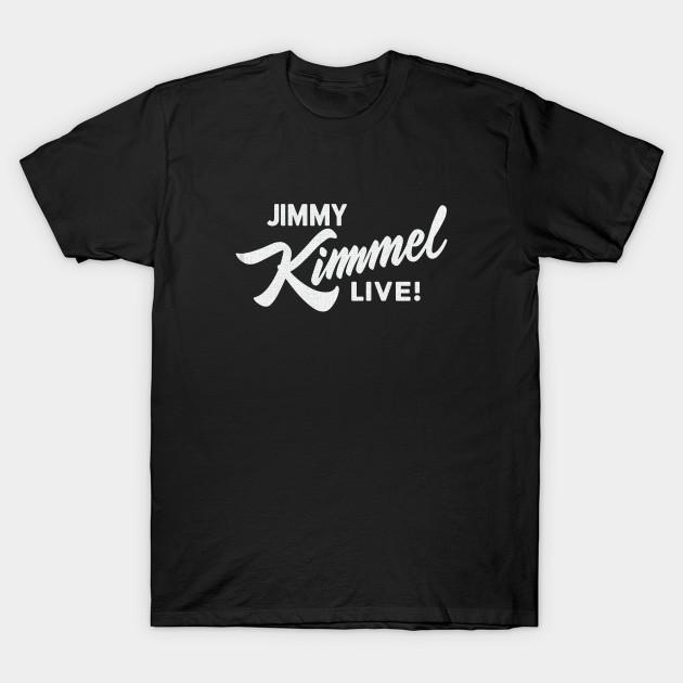 

Men Black Print T-shirt Jimmy Kimmel Live No-Cut Transfer Paper Print Cotton Tshirt 3XL чорний