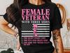 Female Veteran T-Shirt: US Flag Graphic, Military Woman Gift