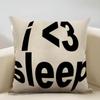 Fisheye In English Cushion Cover Household Decoration Linen Sofa Cushion Cover: Skin-Friendly & Breathable with Invisible Zipper