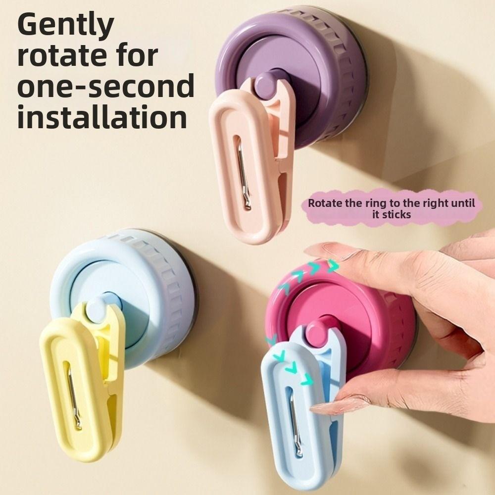Rotating Suction Cup Hook Waterproof Utility Hook Organizer Wall Clip Counter Decor