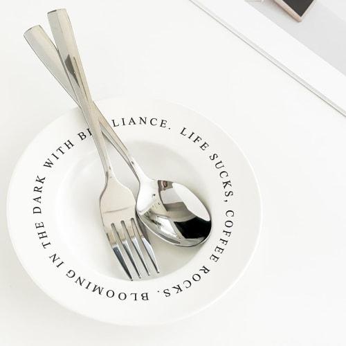 Hive Mind Cutlery Assortment Set (12-Piece Set) - Spoons, Forks, and 4-Piece Sets (Curry, Salad, Soup Spoons, Dishwasher Safe)