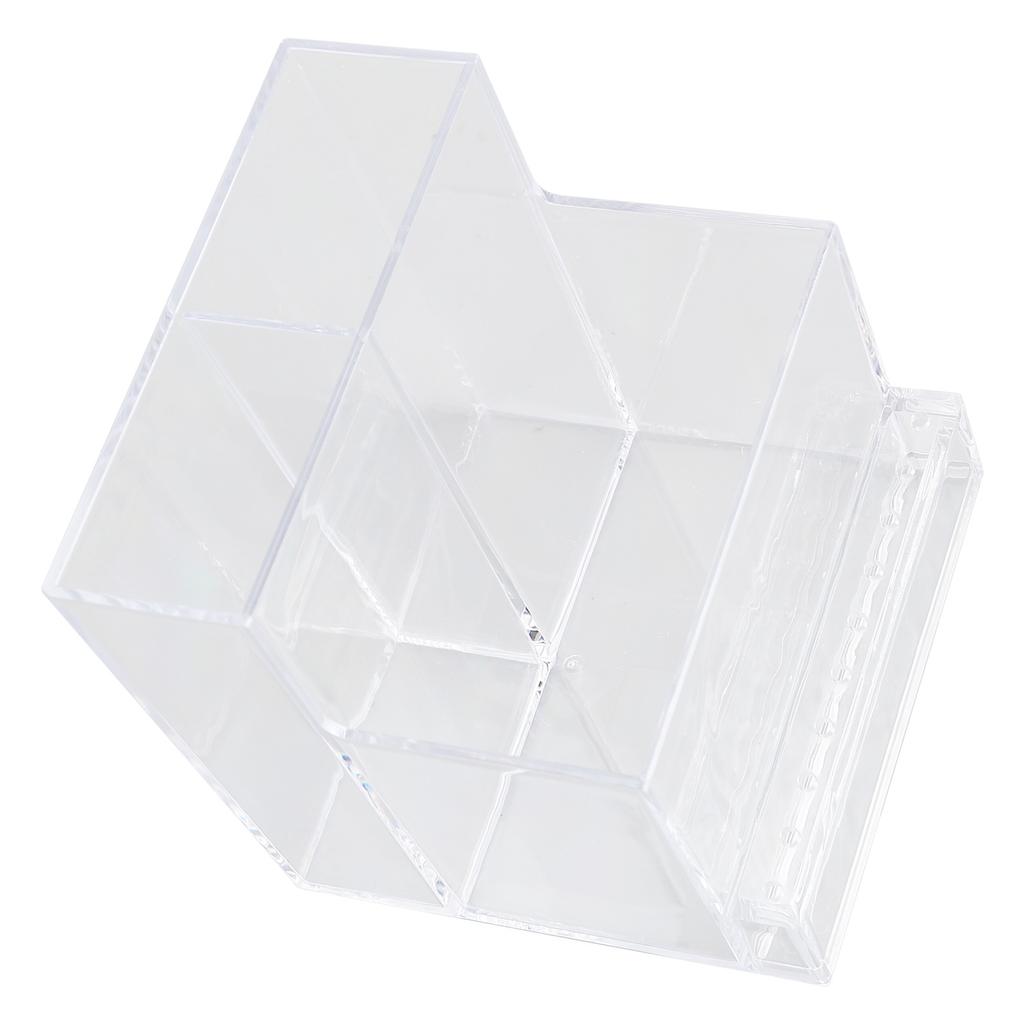 Makeup Brush Storage Box Clear Plastic Compartment Design Multifunctional Cosmetic Brush Holder