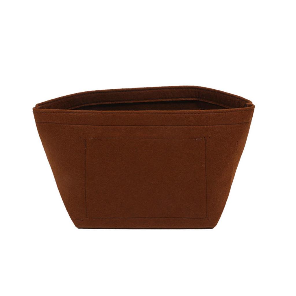Women Portable Bucket Shopper Storage Bag Felt Insert Organizer Makeup Handbag Travel Inner Purse Cosmetic Bag Liner