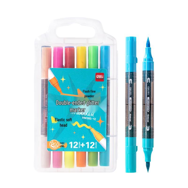 Deli Glitter Marker Pens