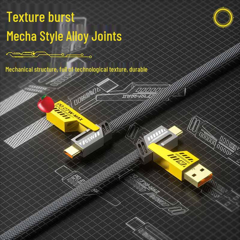 Cross-border 65W Dual Type-C Fast Charging Cable for Apple 15 and Huawei