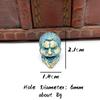 Brass Giant Head Figurines Knife Pendant Diy Bracelet Accessories Edc Outdoor Copper Jewelry Umbrella Rope Lanyard Paracord Bead