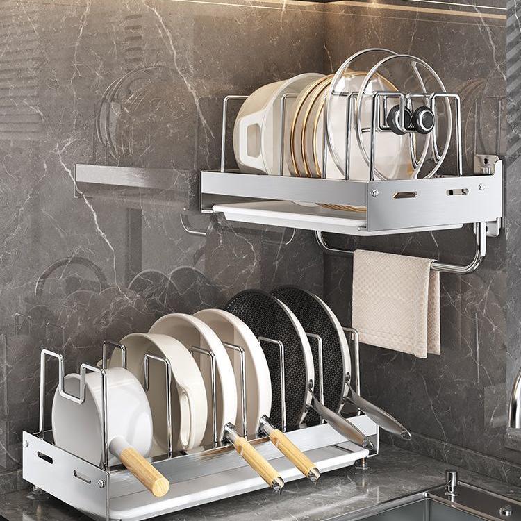 Extendable Stainless Steel Cookware Storage Rack for Kitchen Shelves and Under Sink Cabinets