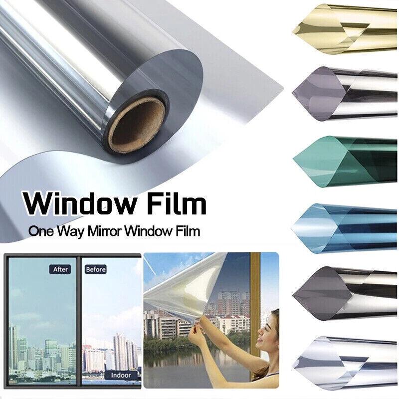 40x200cm Mirror Window Privacy Film Sun Blocking Glass Window Film Heat Insulation Film UV Reflective Sun Shade Glass Sticker