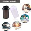 400ML Sport Shaker Bottle Plastic Whey Protein Powder Mixing Bottle with Stainless Ball for Workout Fitness Gym Outdoor Use