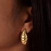 Stainless Steel Earrings Braided Heart-shaped Irregular Geometry Earring for Women Hypoallergenic Light Luxury Jewelry