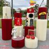 Wedding & Event Origami Dessert Display Stand - Round Foldable Columns for Cakes and Ornaments