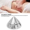 Pointed Mechanical Timer Clear Scale Stainless Steel Cooking Mechanical Reminder for Kitchen Sauna