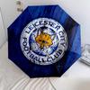 Wzór Leicester City FC, automatyczny składany parasol, przenośna i składana konstrukcja, 8 żeber, prezent na Boże Narodzenie lub urodziny.