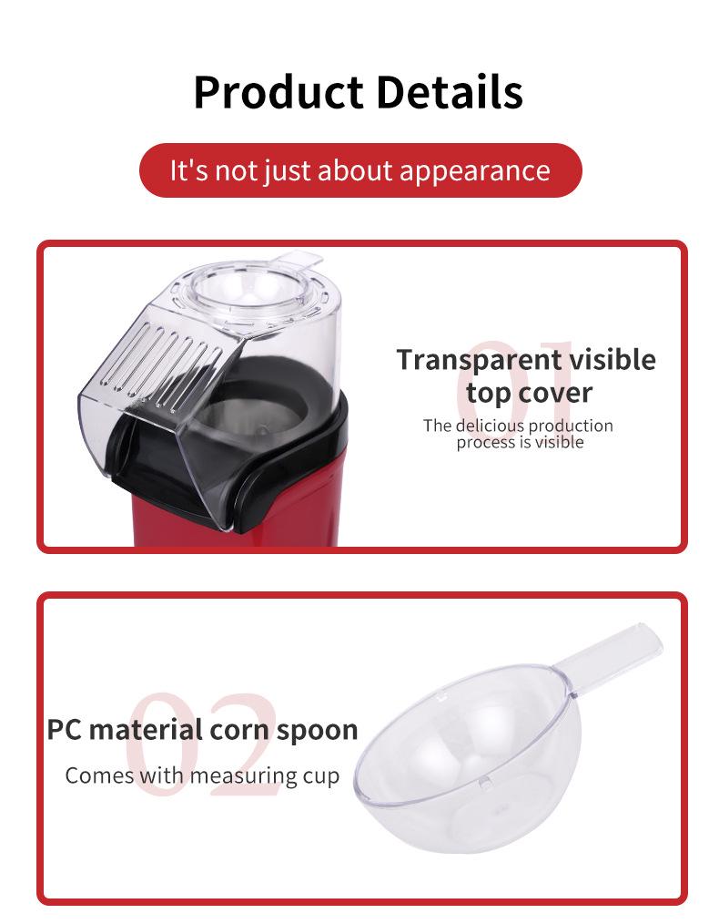 Mini Automatic Children's Popcorn Maker - Compact Household Ball Popcorn Machine