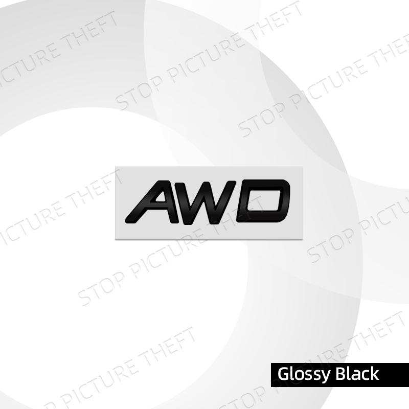 Metal Alloy For Volvo XC90 XC60 XC70 XC40 AWD Logo Car Trunk Fender Sticker Decoration Emblem Badge Accessories Glossy black