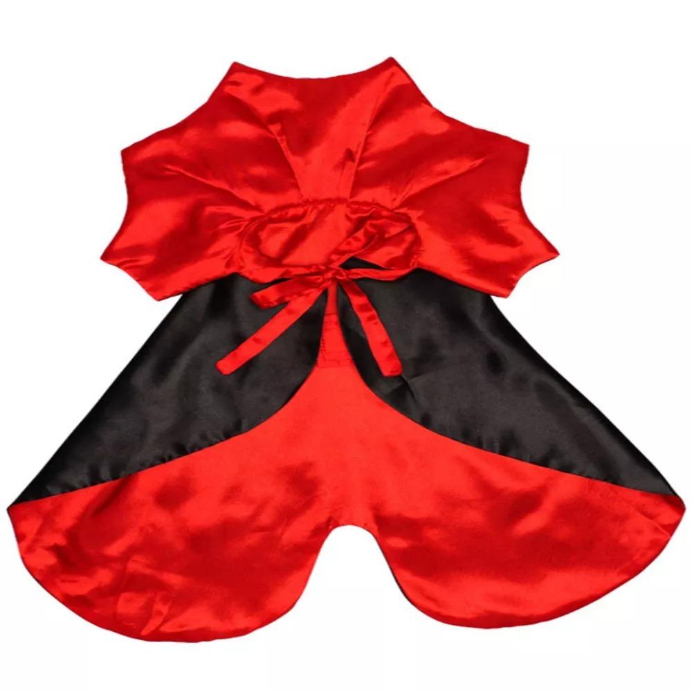 Red Black Pet Cat Vampire Cape Halloween Pet Dog Cloak Hat  Halloween Costume Party Supply